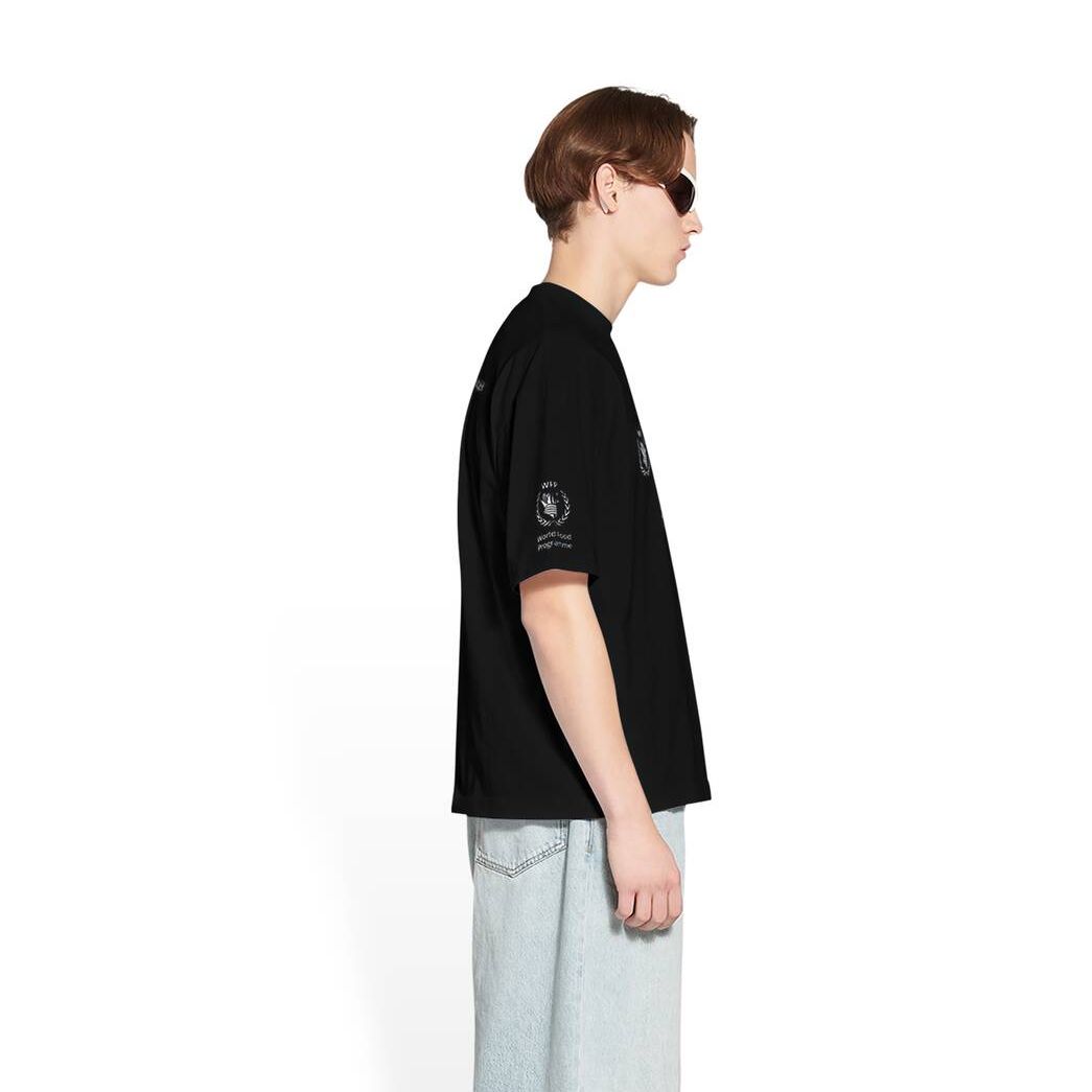 Men's Balenciaga Wfp Medium Fit T Shirts Black | 8035POUHX