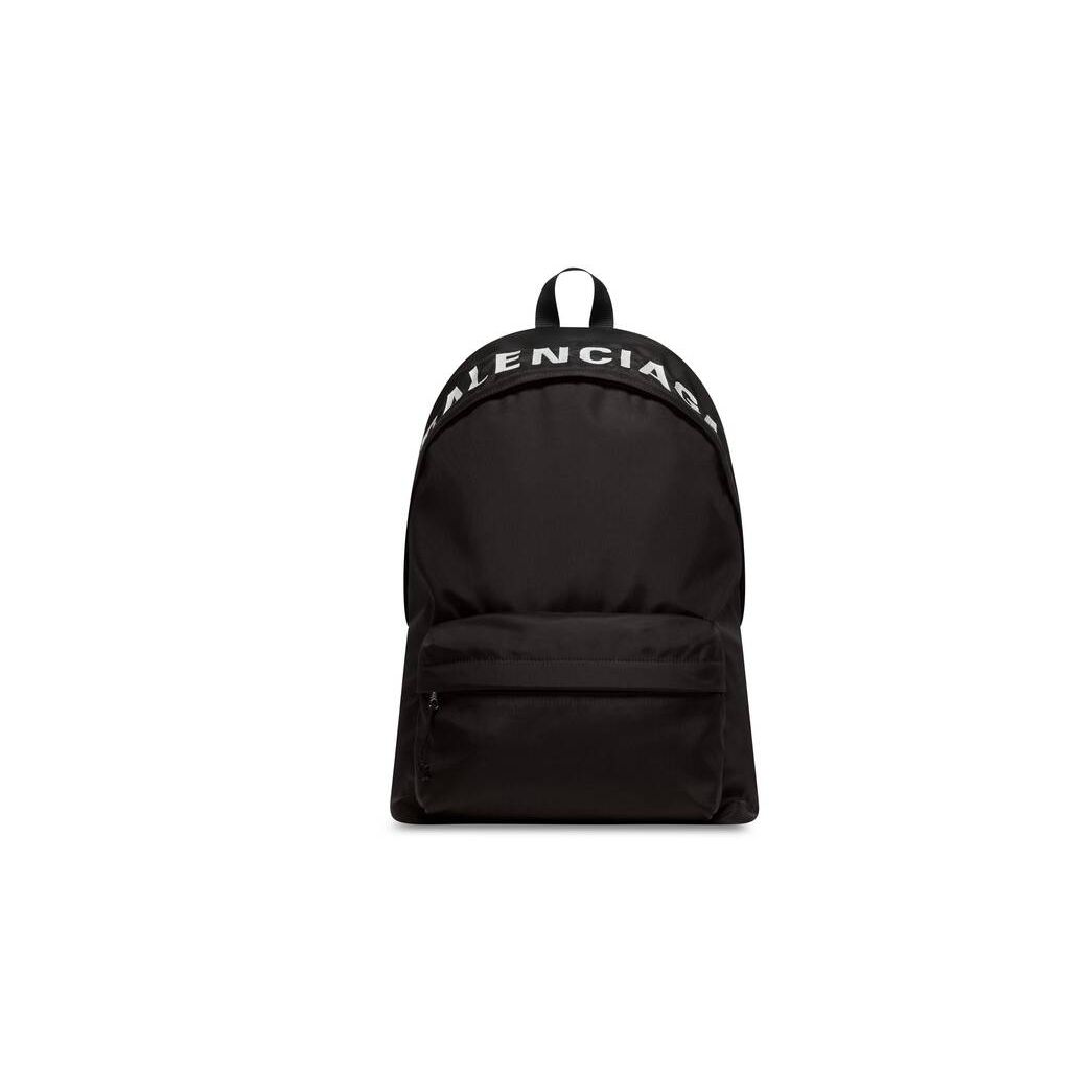 Men's Balenciaga Wheel Backpacks Black | 1845UHJAI