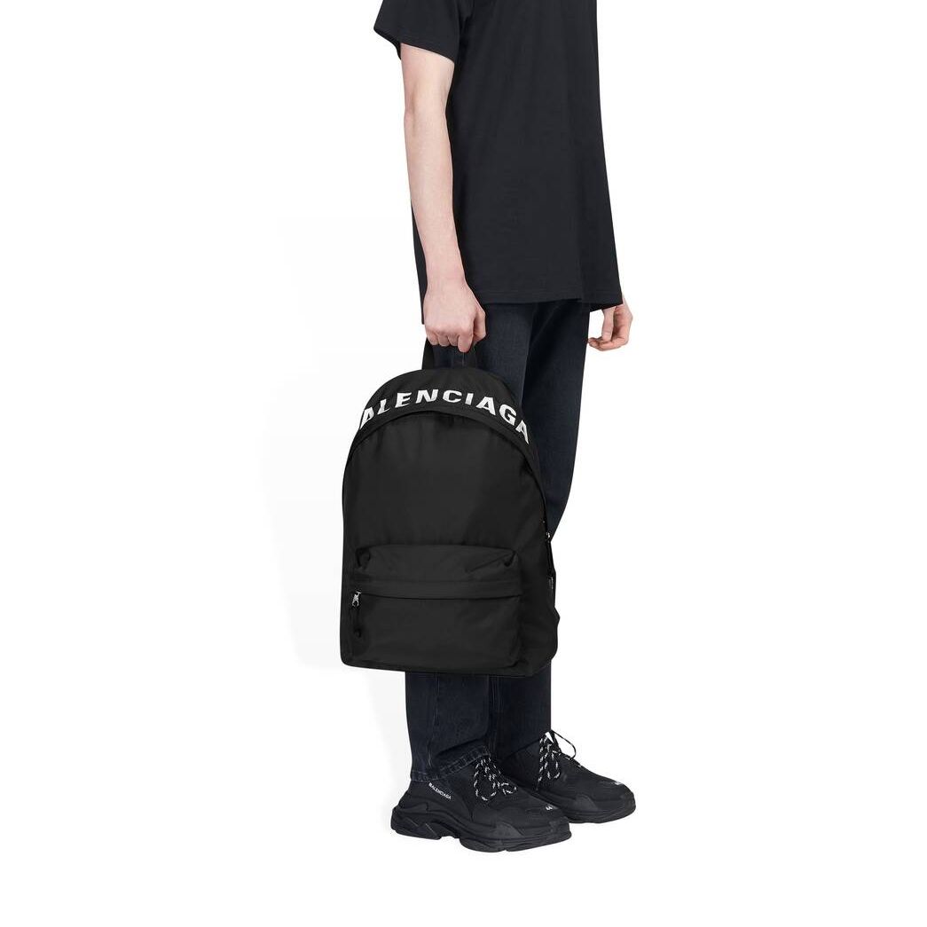 Men\'s Balenciaga Wheel Backpacks Black | 1845UHJAI