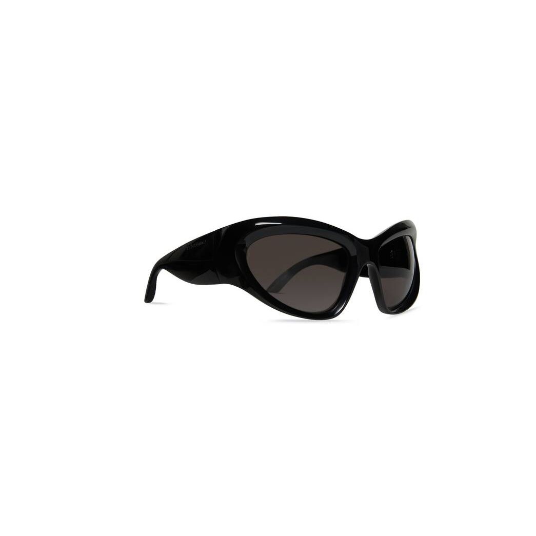 Men's Balenciaga Wrap D-frame Sunglasses Black | 3742KJMQB