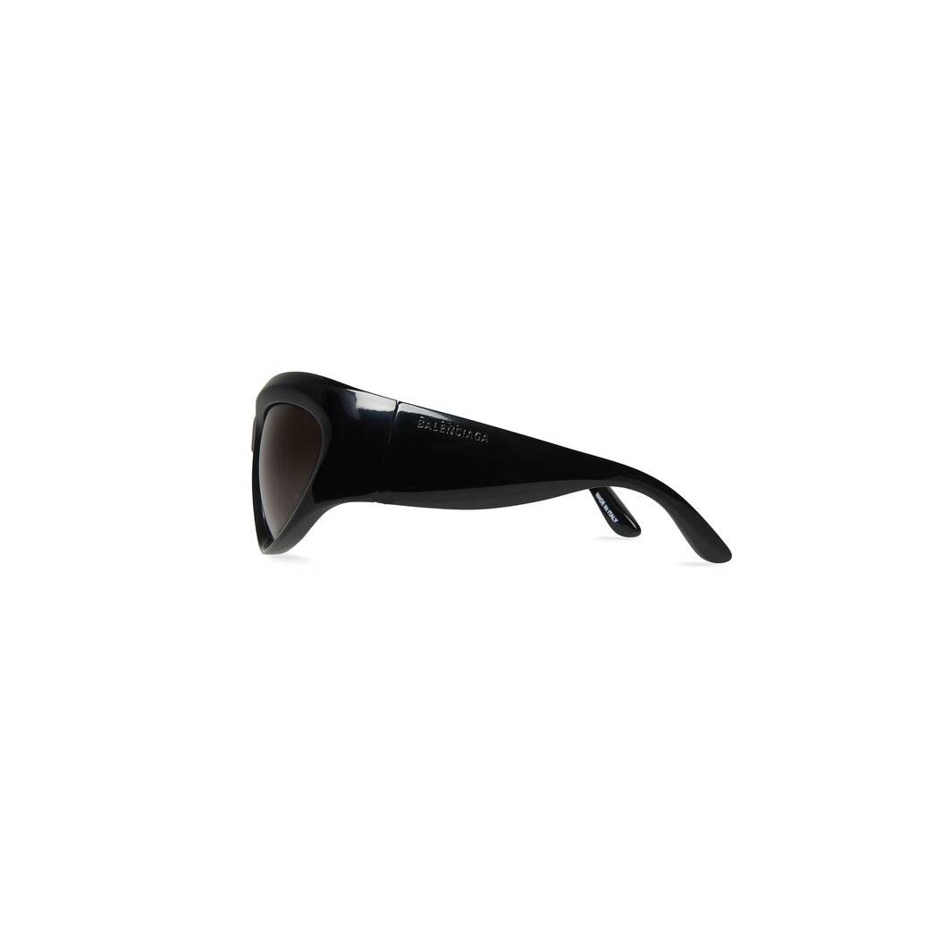 Men's Balenciaga Wrap D-frame Sunglasses Black | 3742KJMQB