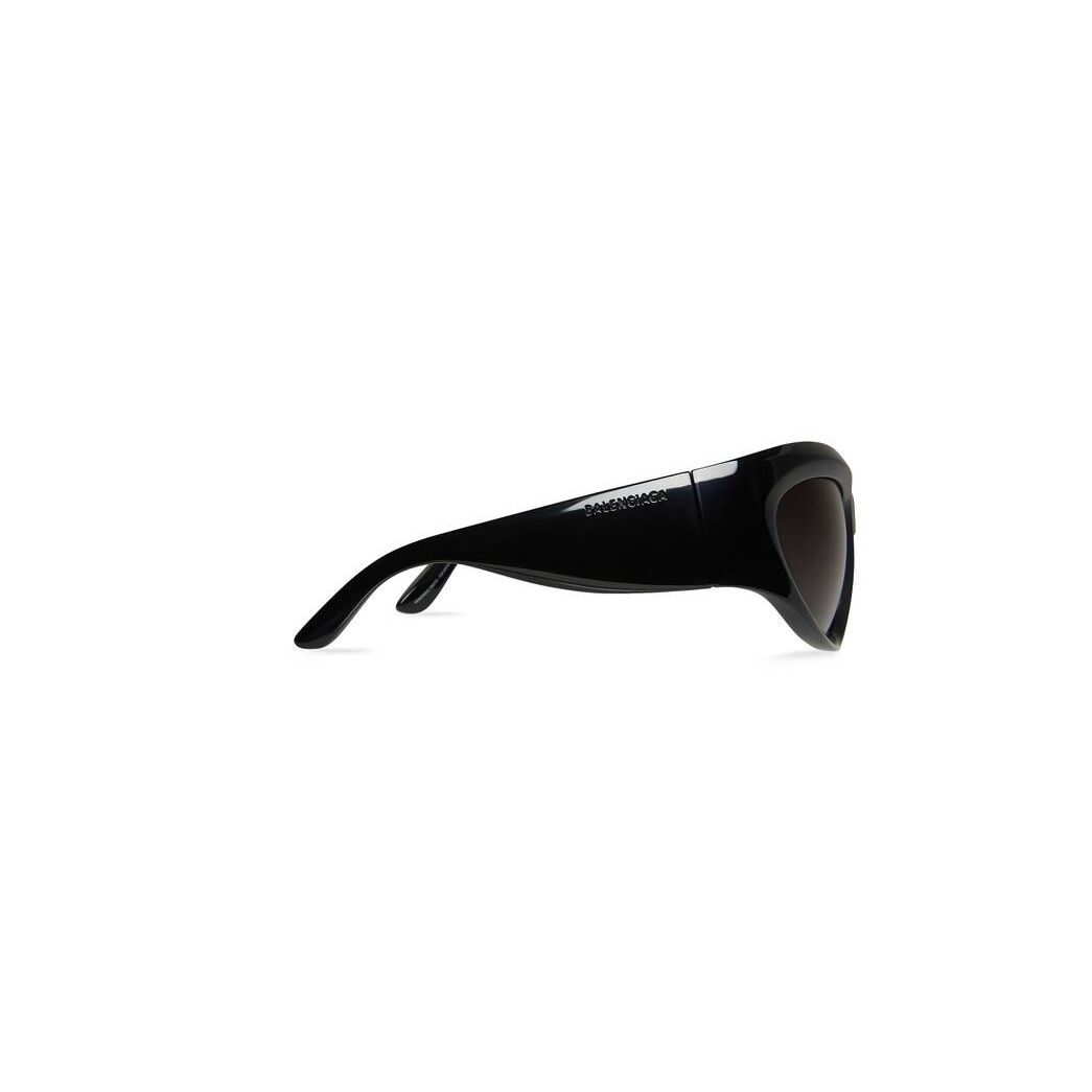 Men's Balenciaga Wrap D-frame Sunglasses Black | 3742KJMQB