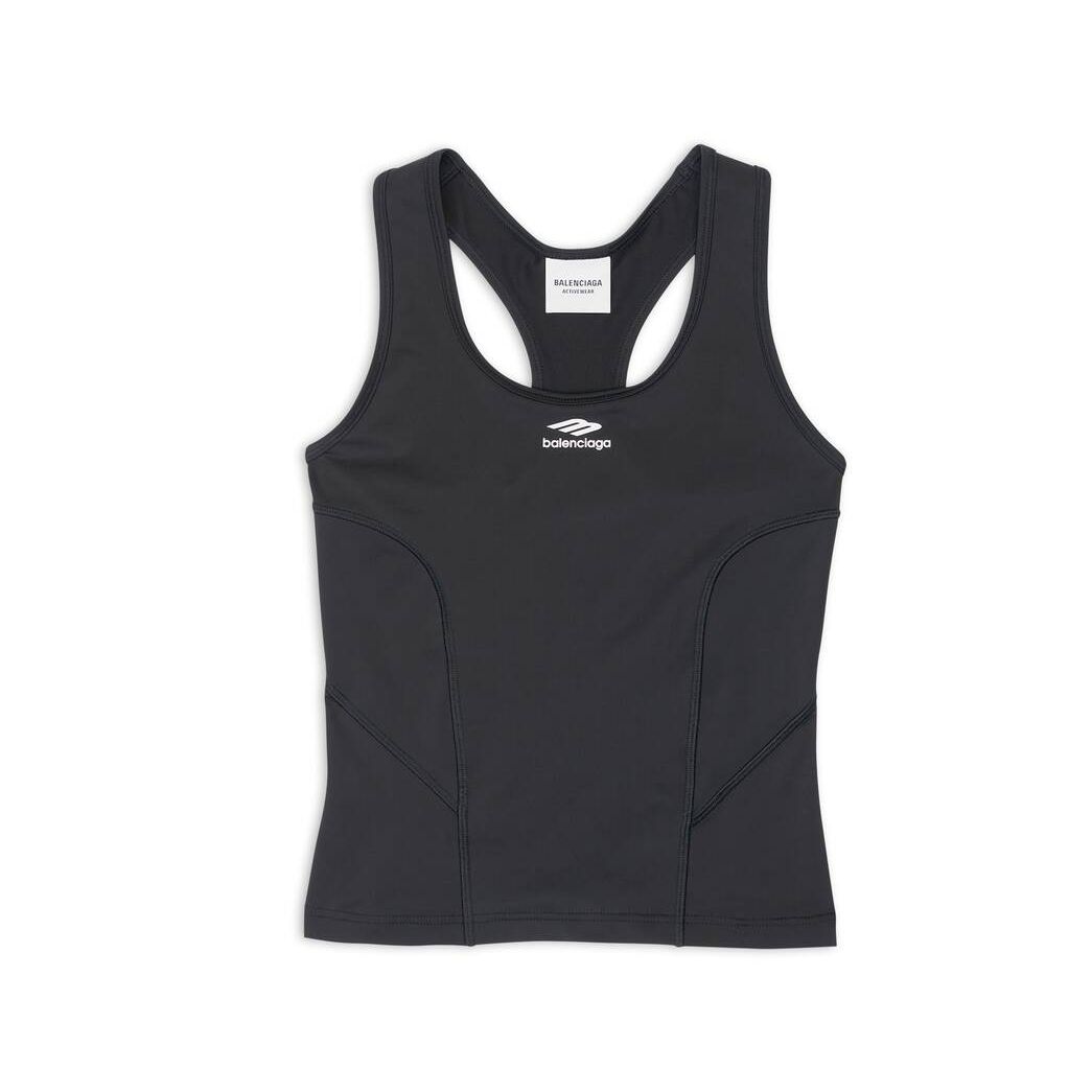 Women\'s Balenciaga 3b Sports Icon Athletic Tank Tops Black | 7541SHUWL