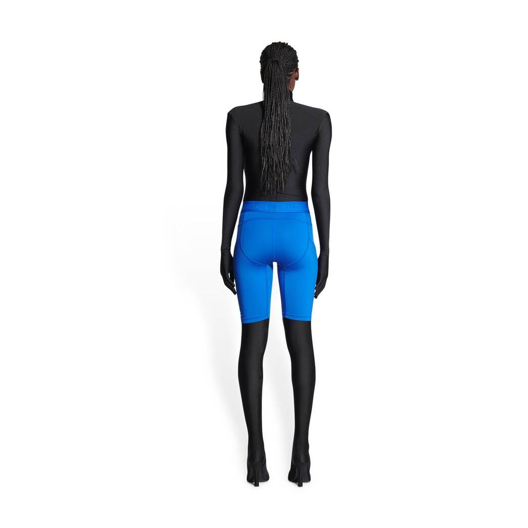 Women's Balenciaga 3b Sports Icon Athletic Cut Shorts Pants Blue | 9612KMXBF