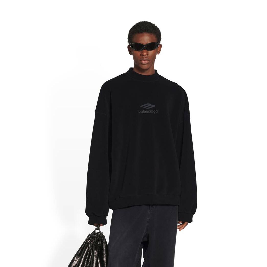 Women's Balenciaga 3b Sports Icon Hoodie Black | 7429VPFXW