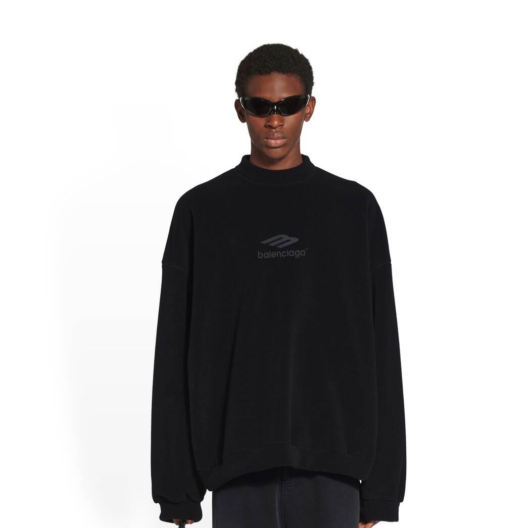 Women's Balenciaga 3b Sports Icon Hoodie Black | 7429VPFXW