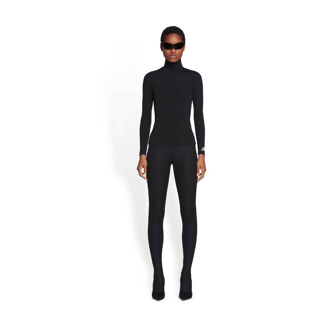 Women\'s Balenciaga 3b Sports Icon Turtleneck Knitwear Black | 3571OZCRN