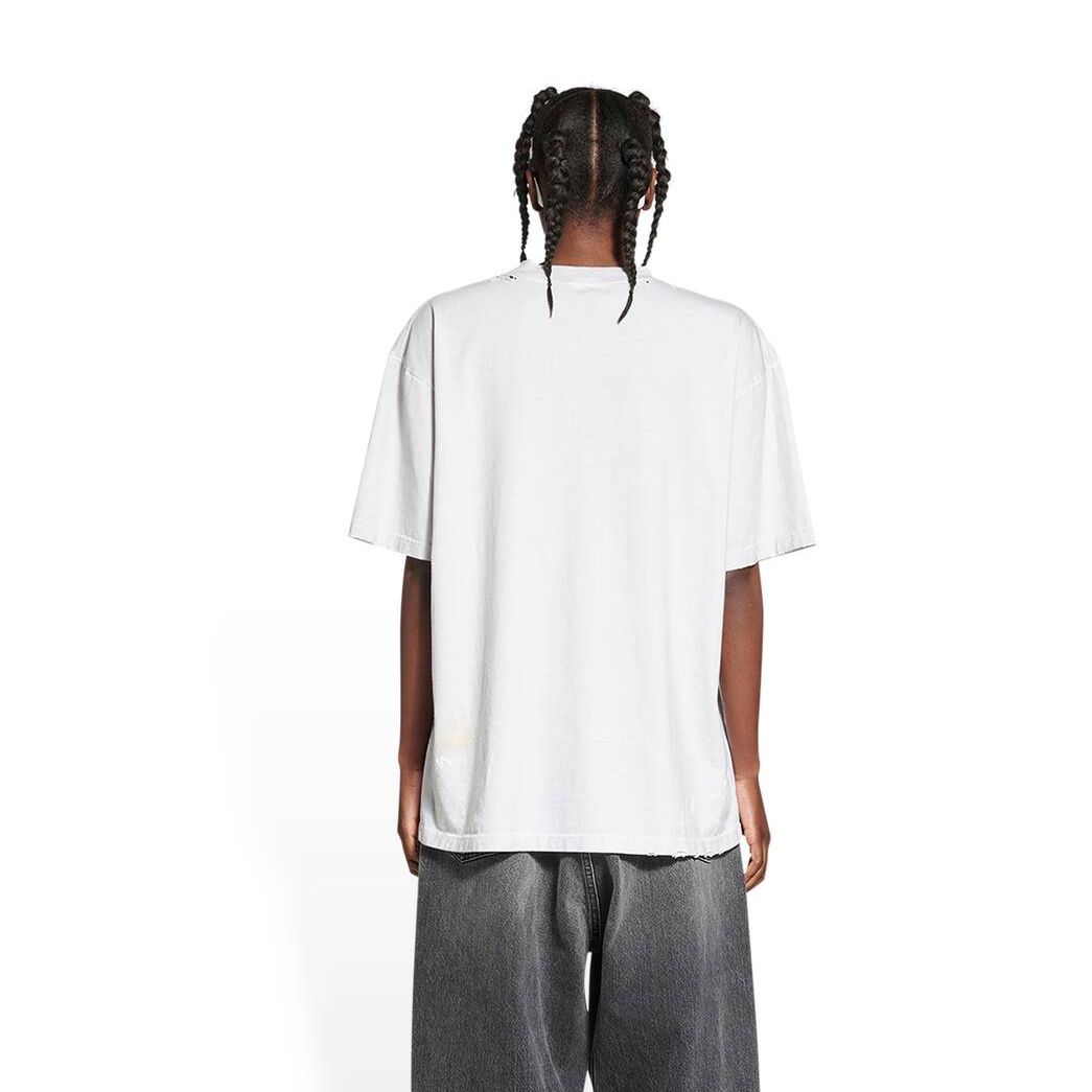 Women's Balenciaga 90 10 Large Fit Off T Shirts White | 9071CVYNO