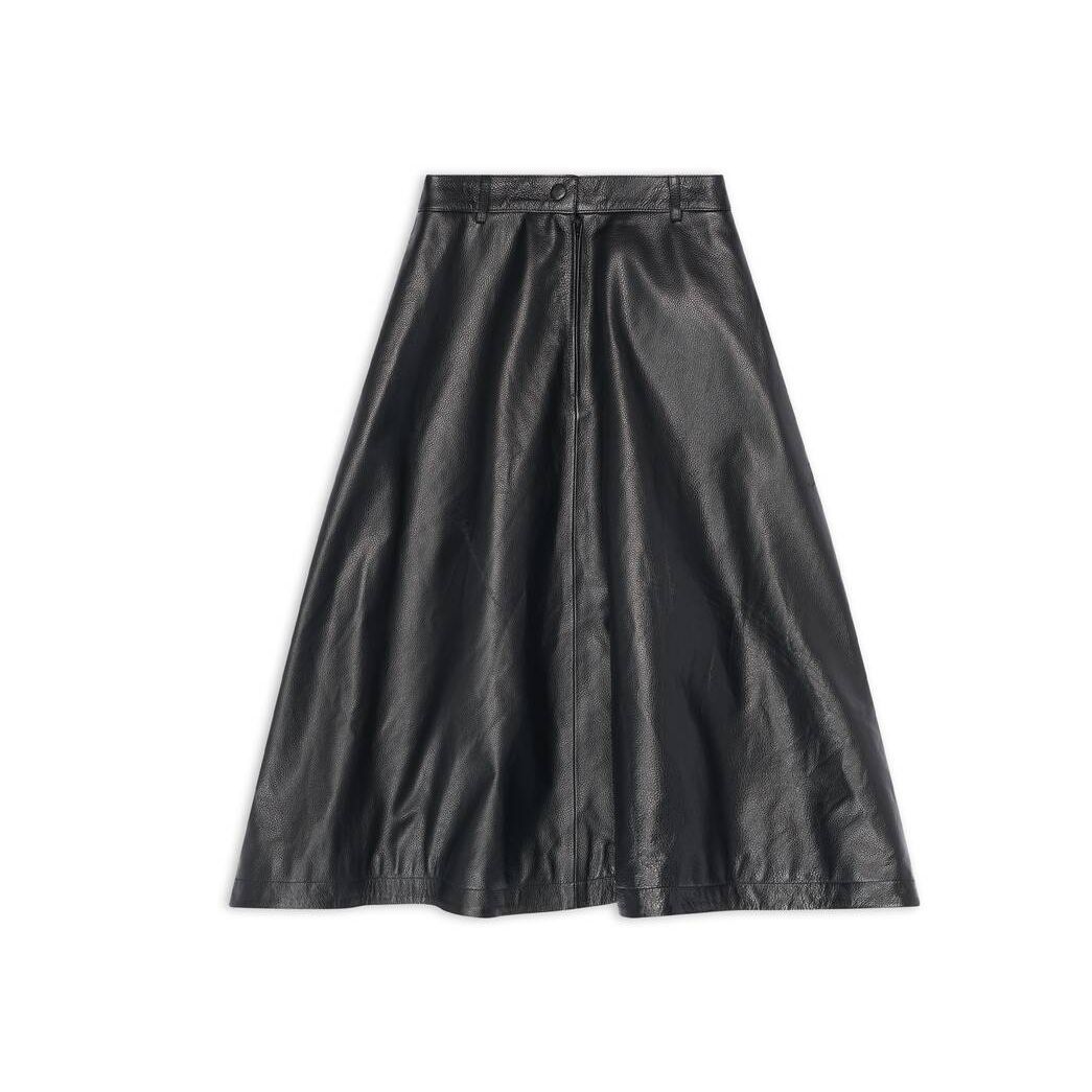 Women's Balenciaga A-line Skirts Black | 7640POGZV