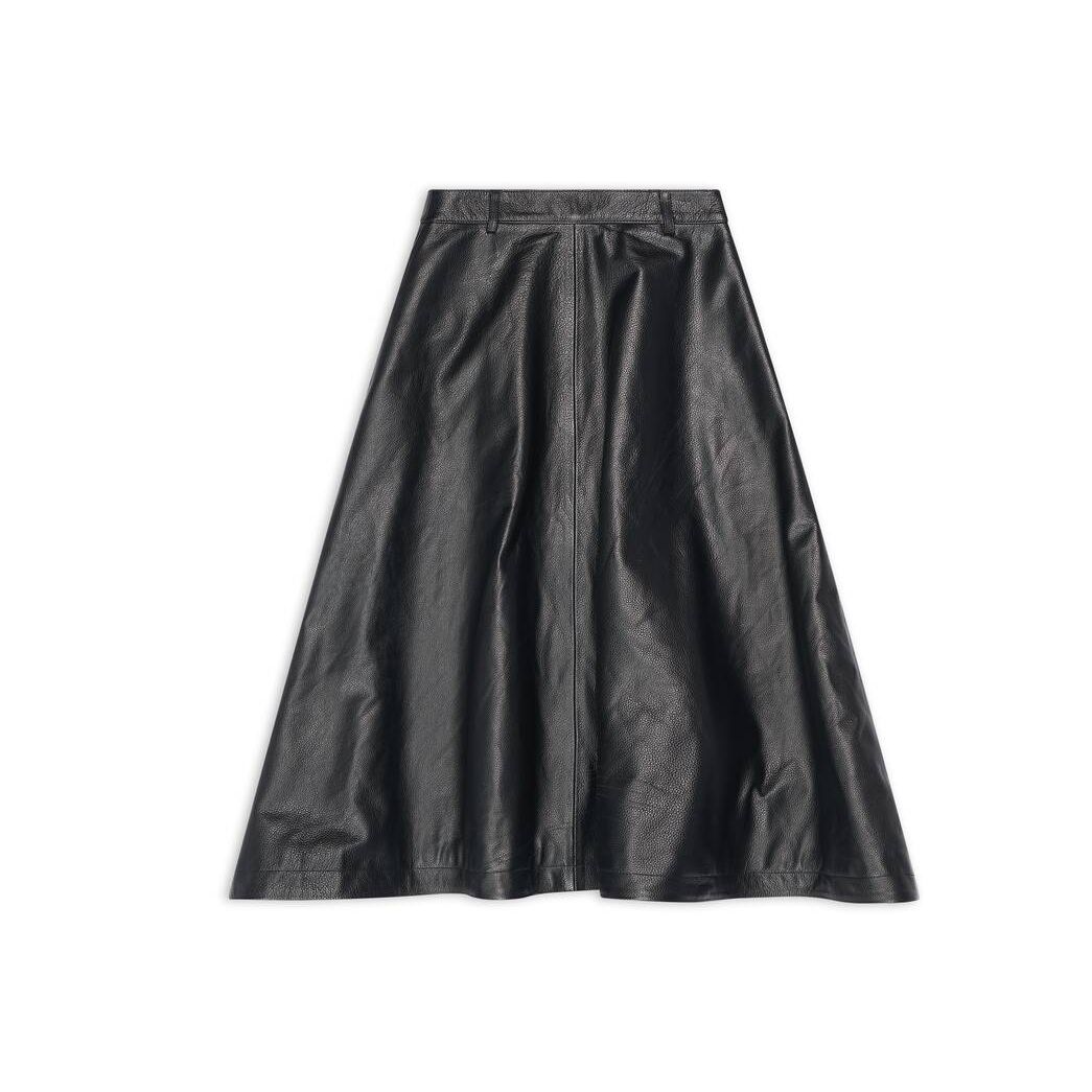 Women's Balenciaga A-line Skirts Black | 7640POGZV