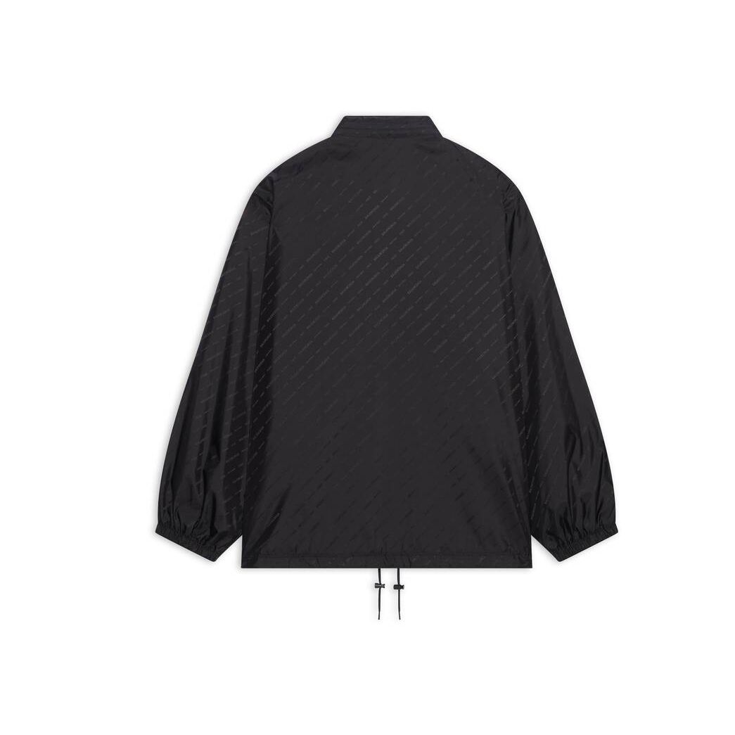 Women's Balenciaga Allover Logo Rain Jackets Black | 7092KXGLH