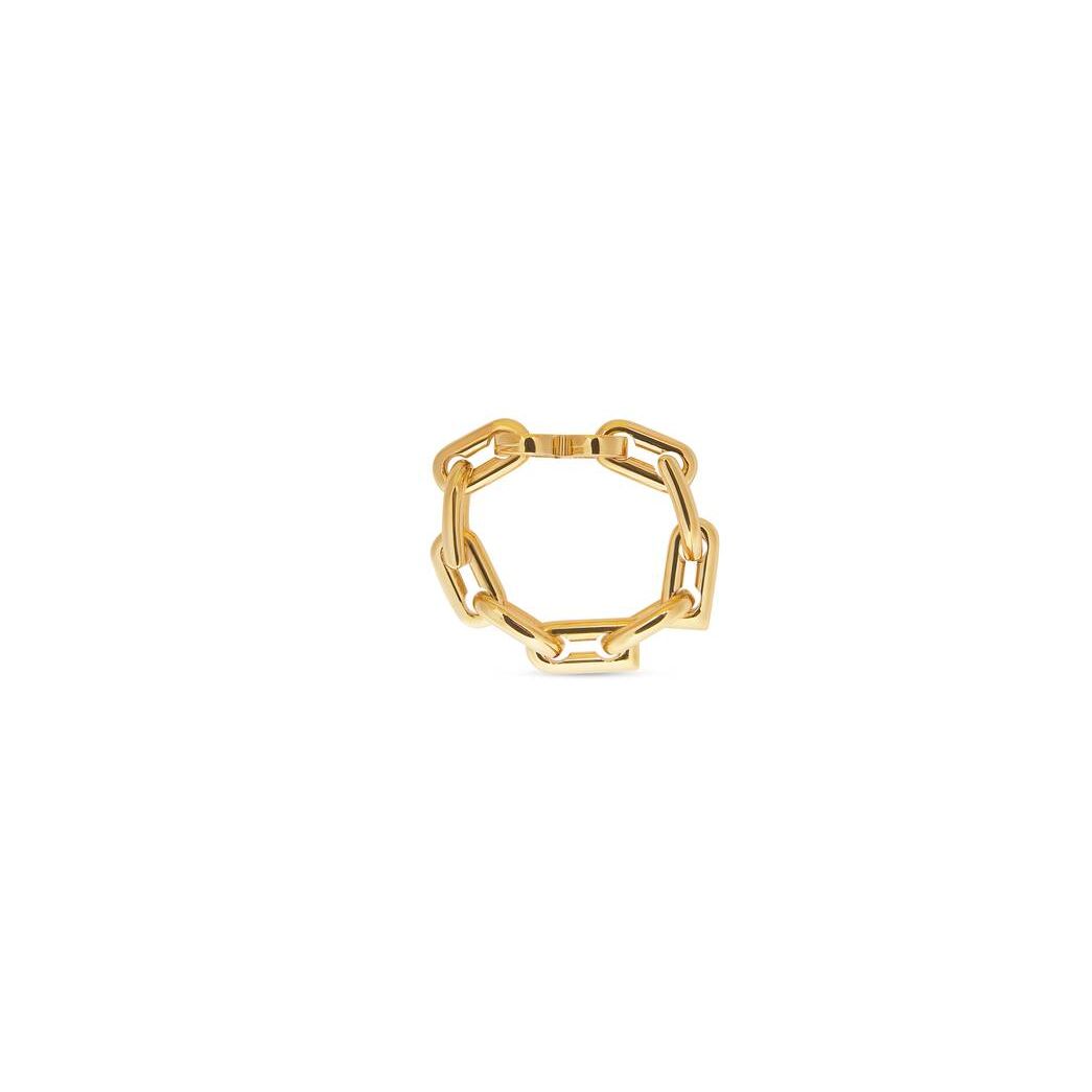 Women's Balenciaga B Chain Ring Jewelry Gold | 7952UROIV