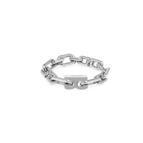 Women's Balenciaga B Chain Thin Bracelet Jewelry Silver | 5803TCPQR