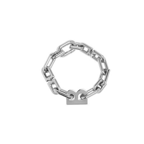 Women's Balenciaga B Chain Thin Bracelet Jewelry Silver | 5803TCPQR