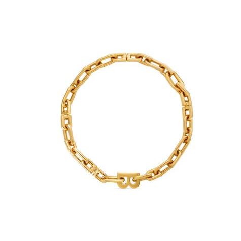 Women's Balenciaga B Chain Thin Necklace Jewelry Gold | 5128IMUPG