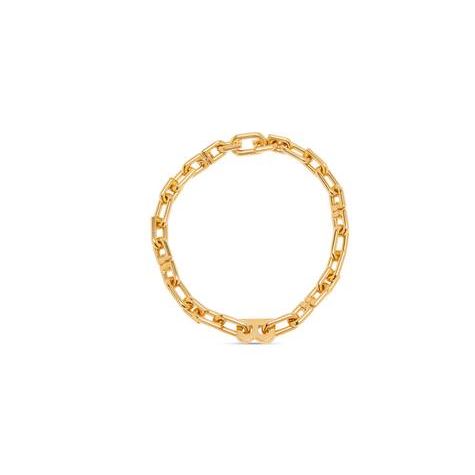 Women's Balenciaga B Chain Thin Necklace Jewelry Gold | 8175VFLJR