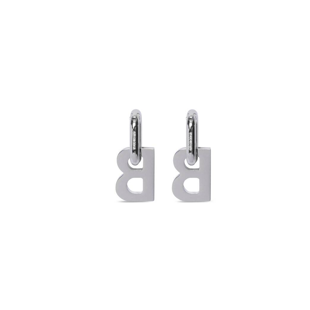 Women's Balenciaga B Chain Xl Earrings Jewelry Silver | 2541VXGJR