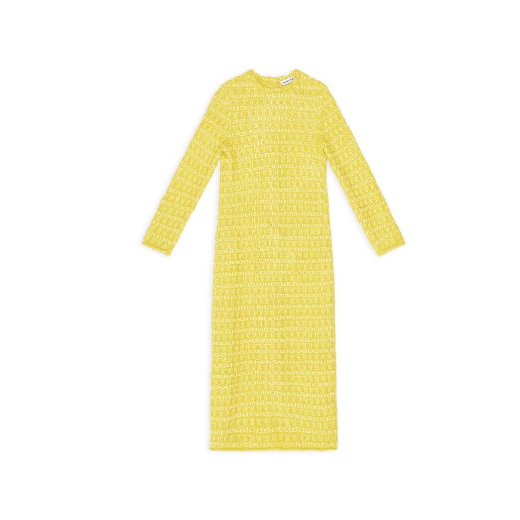 Women's Balenciaga Back-to-front Short Dress Skirts Yellow | 2856IUXCT