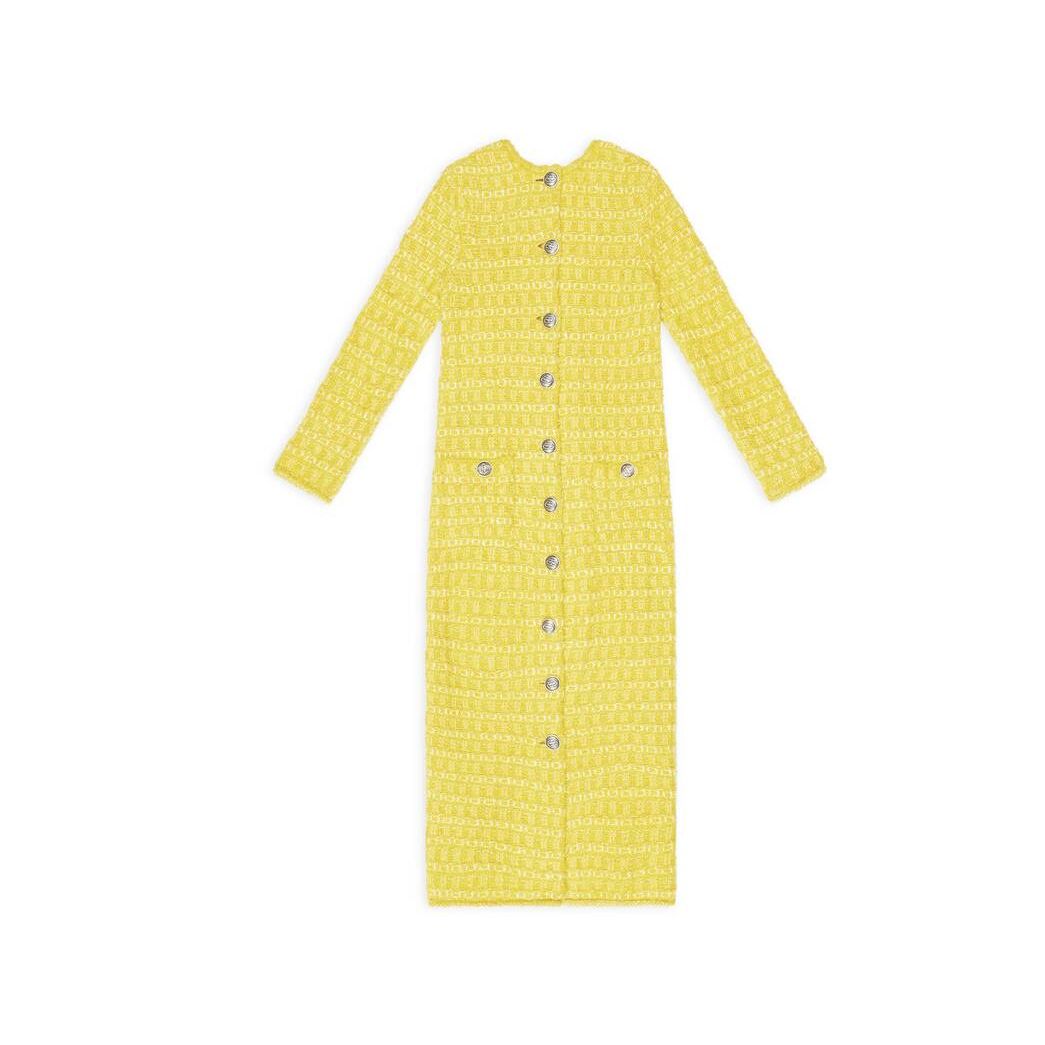 Women's Balenciaga Back-to-front Short Dress Skirts Yellow | 2856IUXCT