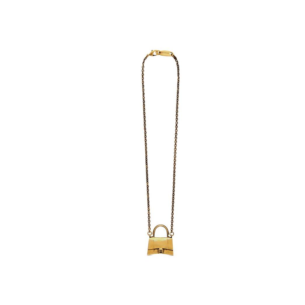 Women\'s Balenciaga Bag Necklace Jewelry Gold | 9425ZBHLO