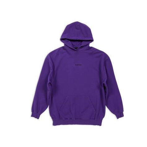 Women's Balenciaga Balenciaga Back Medium Fit Hoodie Purple | 4152GVWQD