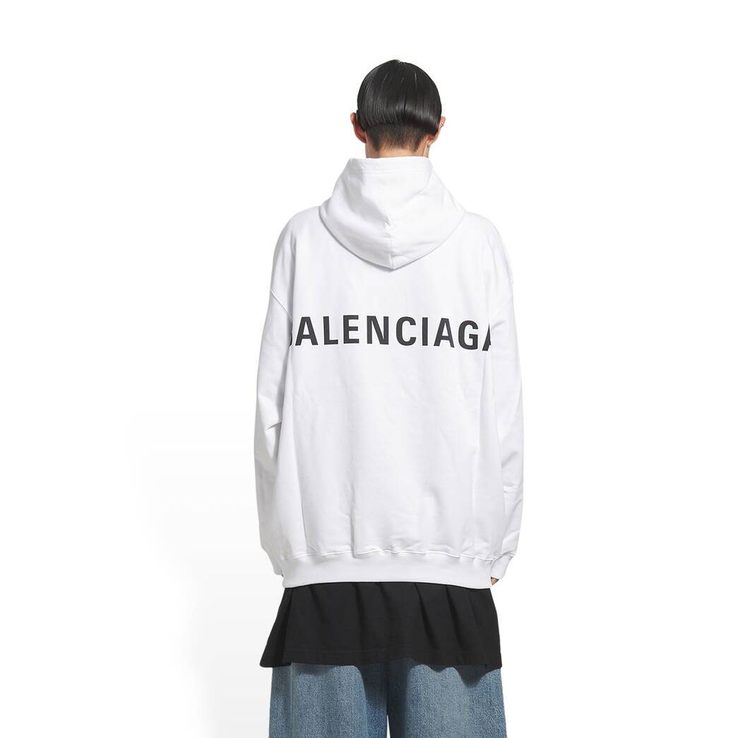 Women's Balenciaga Balenciaga Hoodie White | 5948BAXZT