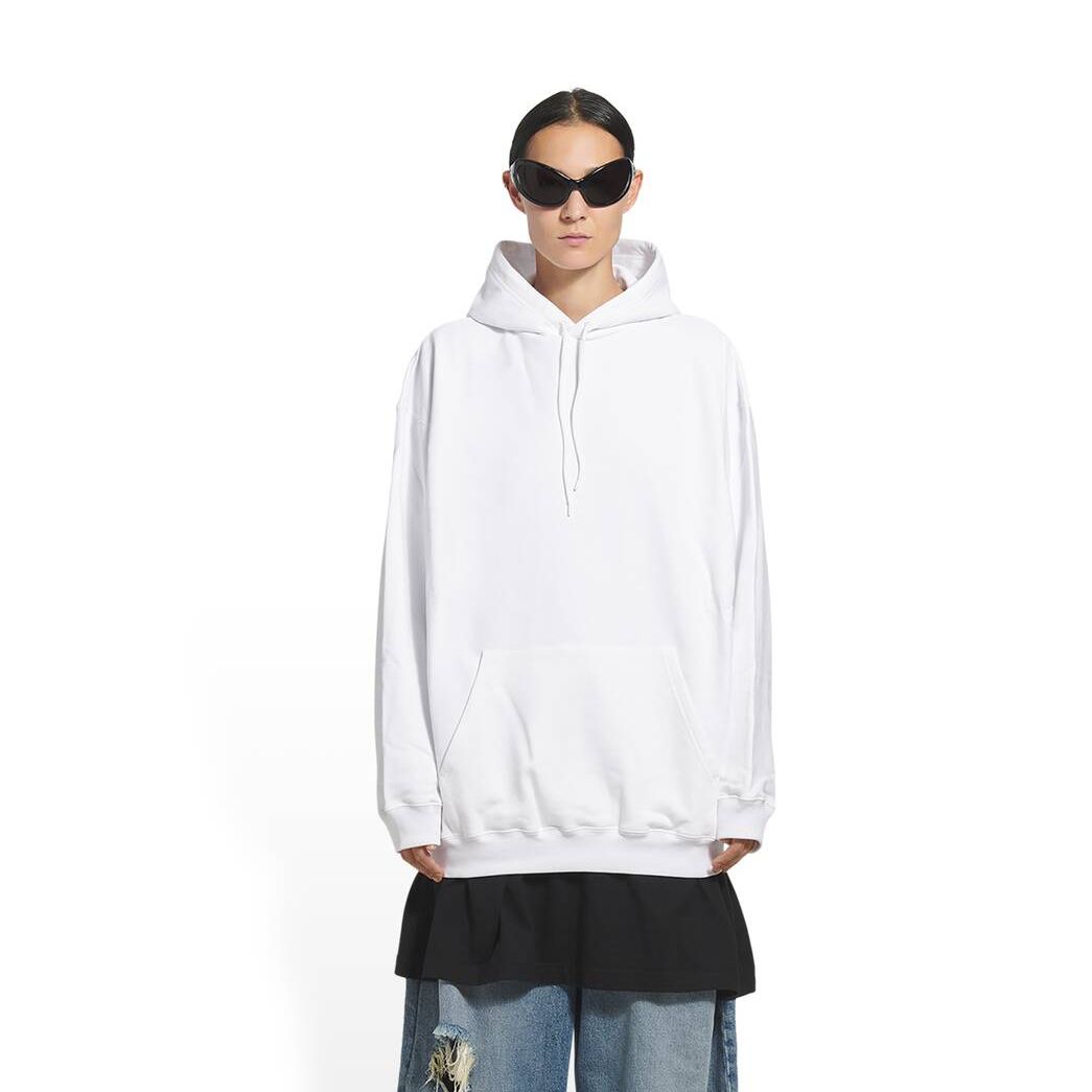 Women's Balenciaga Balenciaga Hoodie White | 5948BAXZT