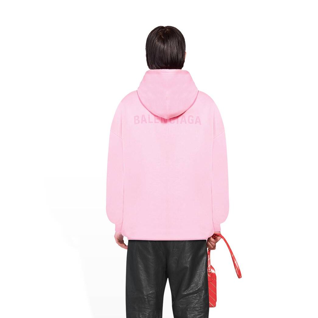 Women's Balenciaga Balenciaga Medium Fit Hoodie Pink / White | 0576VRAYH