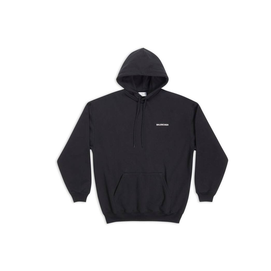 Women's Balenciaga Balenciaga Medium Fit Hoodie Black | 3874TGLWB