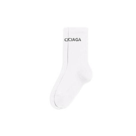 Women's Balenciaga Balenciaga Socks White / Black | 0784AWTGF