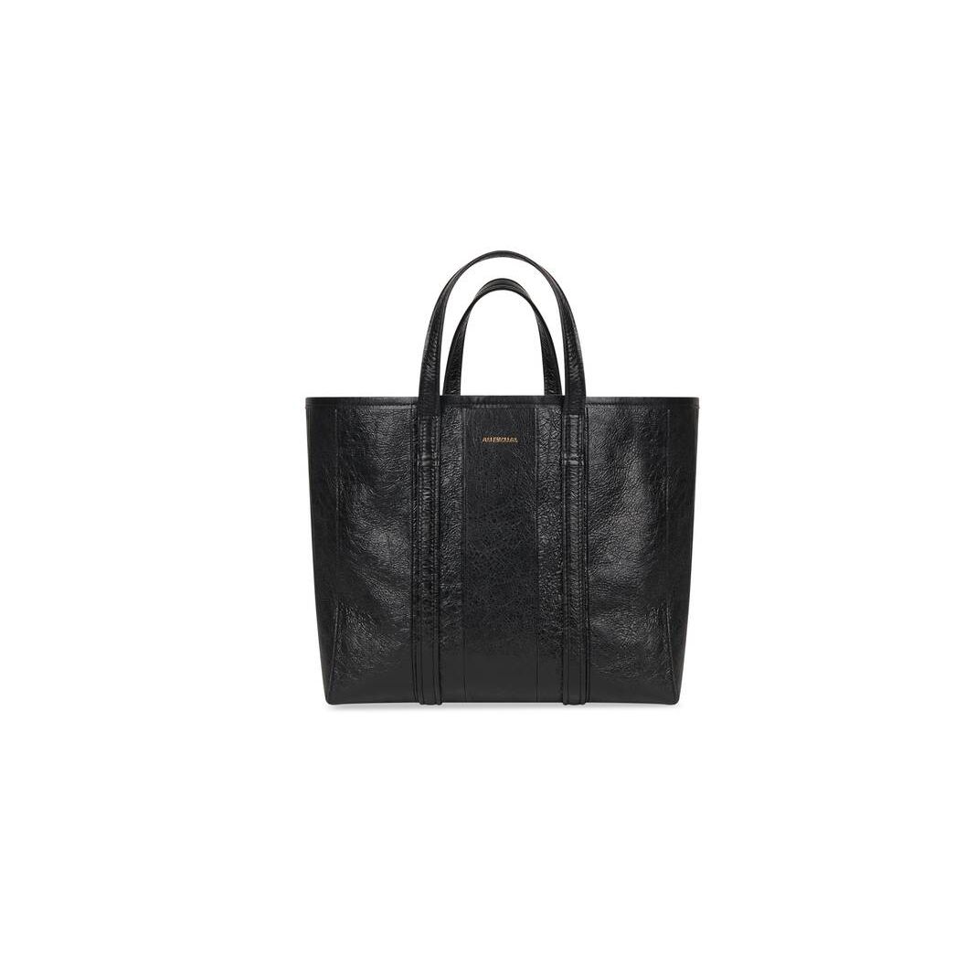 Women's Balenciaga Barbes Medium East-west Tote Bags Black | 4876GEXRS