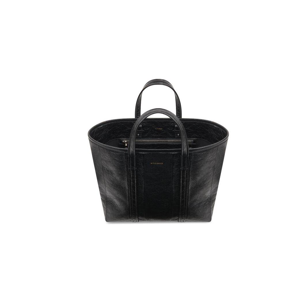 Women's Balenciaga Barbes Medium East-west Tote Bags Black | 4876GEXRS