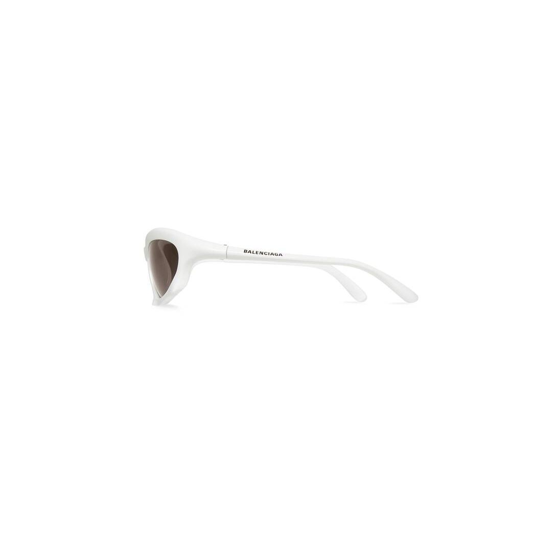 Women's Balenciaga Bat Rectangle Sunglasses White | 7563XZLIC