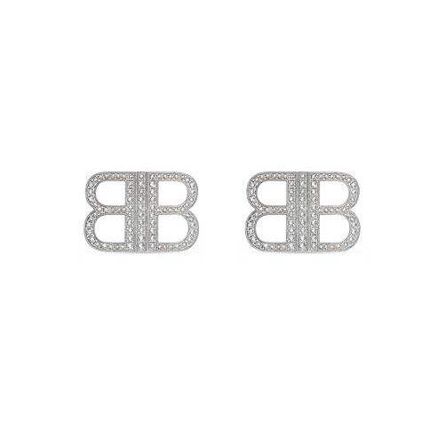 Women's Balenciaga Bb 2.0 Earrings Jewelry Silver | 3615VPFLE