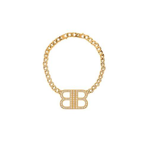 Women's Balenciaga Bb 2.0 Necklace Jewelry Gold | 2156SMKRH