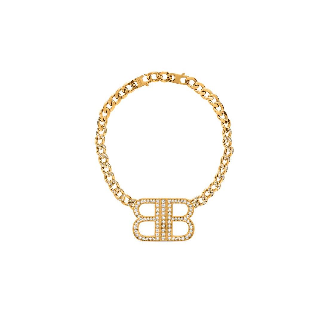 Women\'s Balenciaga Bb 2.0 Necklace Jewelry Gold | 2156SMKRH