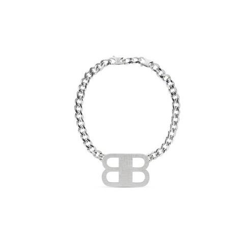 Women's Balenciaga Bb 2.0 Necklace Jewelry Silver | 3517FBYLW