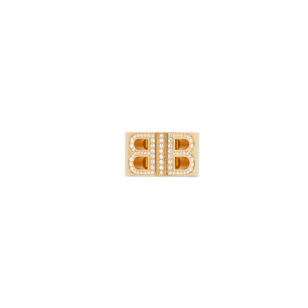 Women's Balenciaga Bb 2.0 Ring Jewelry Gold | 7128JTGNK