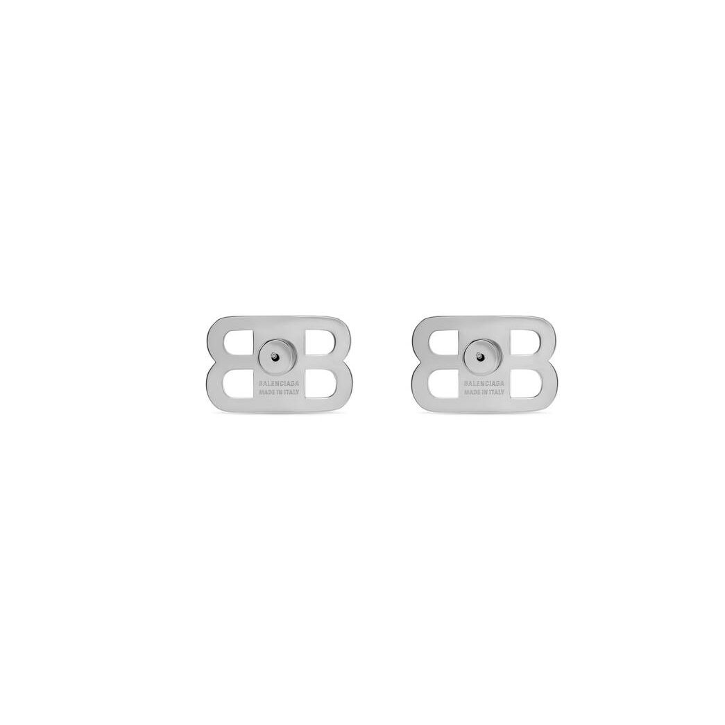 Women's Balenciaga Bb 2.0 Xs Earrings Jewelry Silver | 3468PSZTG