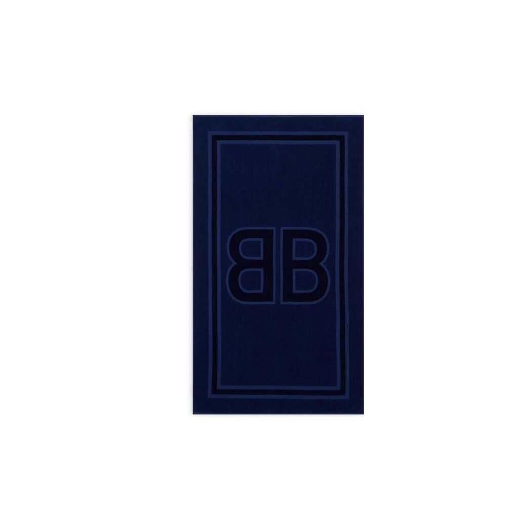 Women's Balenciaga Bb Beach Towel Equipment Navy | 2340MTKPW