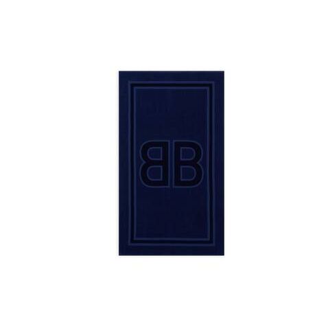 Women's Balenciaga Bb Beach Towel Equipment Navy | 2340MTKPW