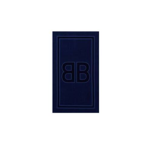 Women's Balenciaga Bb Beach Towel Equipment Navy | 2340MTKPW