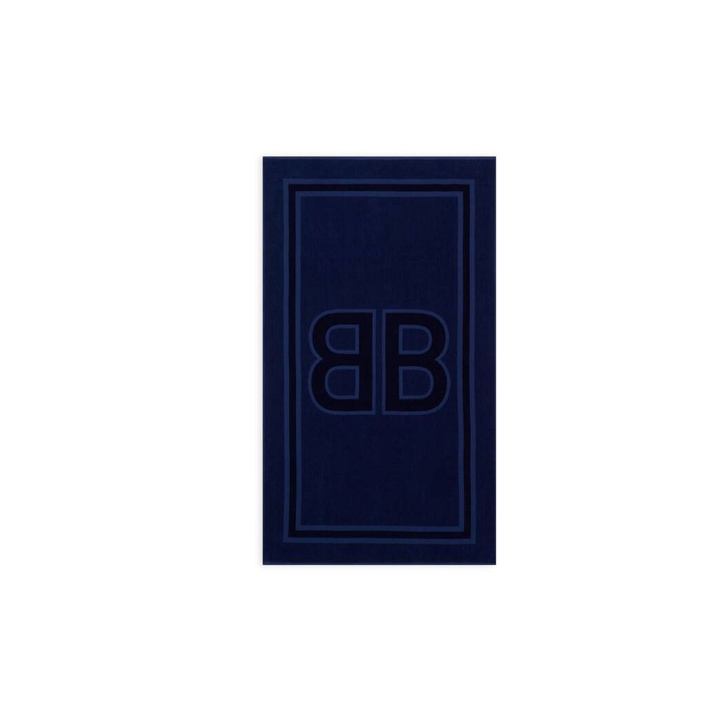 Women\'s Balenciaga Bb Beach Towel Equipment Navy | 2340MTKPW