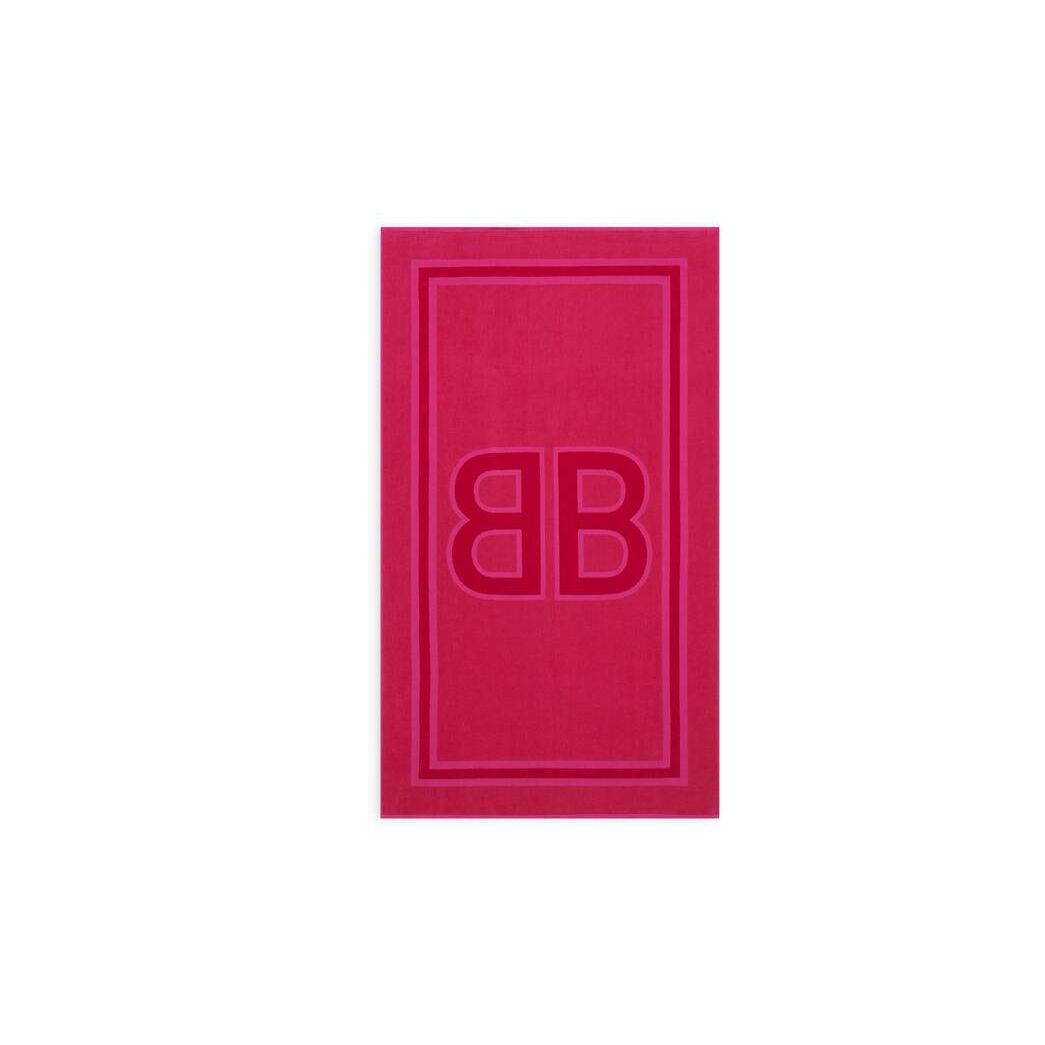 Women's Balenciaga Bb Beach Towel Equipment Pink | 2513IGOZD