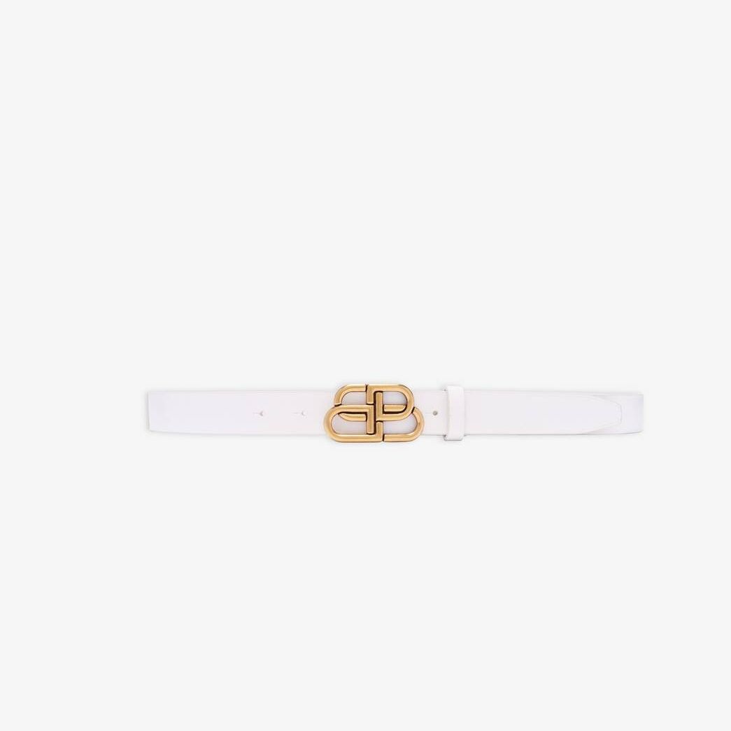 Women's Balenciaga Bb Belts White | 4158LDYVK