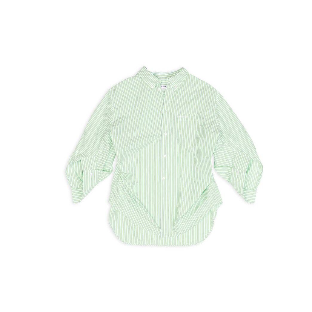 Women's Balenciaga Bb Corp Swing Twisted Shirt Tops Green | 8106THVLX