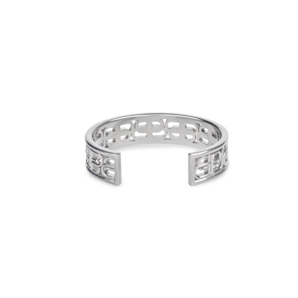 Women's Balenciaga Bb Cuff Bracelet Jewelry Silver | 0941DPLEC