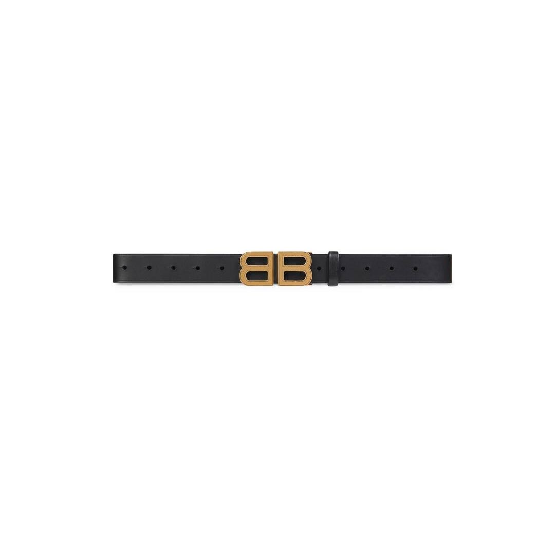 Women\'s Balenciaga Bb Hourglass Medium Belts Black | 8493LJTNV