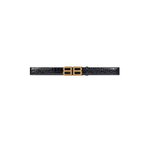 Women's Balenciaga Bb Hourglass Medium Belts Black | 8974WQXYN