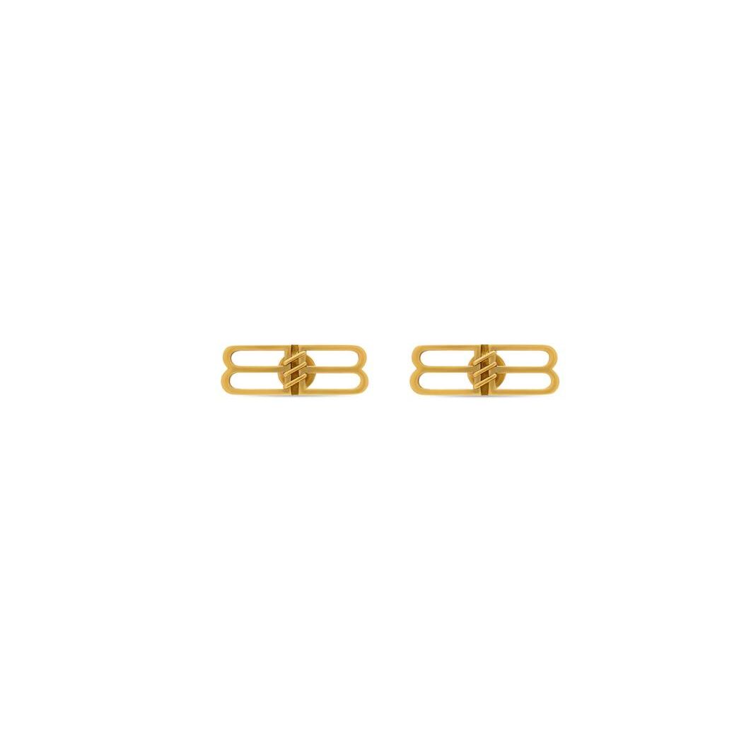 Women\'s Balenciaga Bb Icon Earrings Jewelry Gold | 8467TEZQM